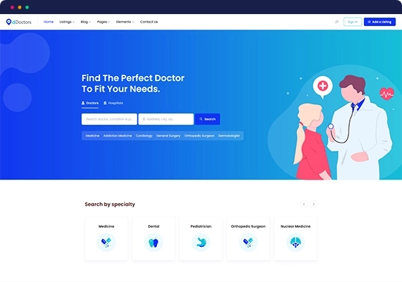 Directorist dDoctors – Doctor and Hospital Directory WP Theme 1.12