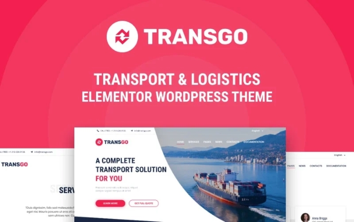 TransGo – Transport & Logistics WP Elementor Theme 1.1.0