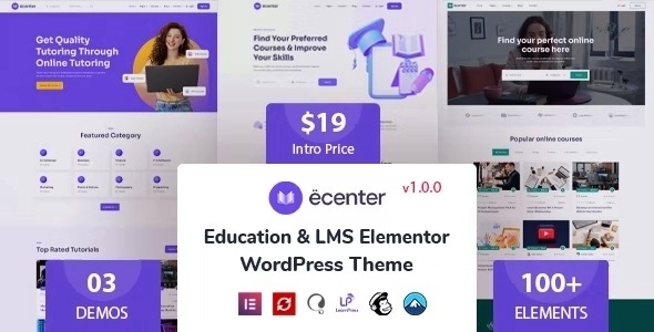 Ecenter – Education WordPress Theme 1.0.6
