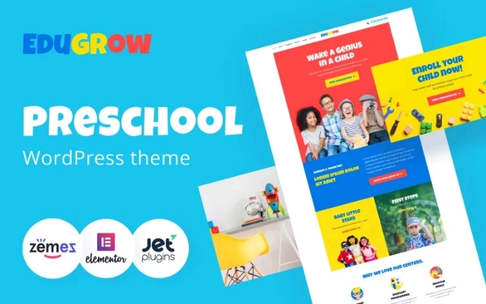 Edugrow – Preschool WordPress Theme with a Vivid Design 1.0.0