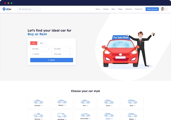 Directorist dCar – Car Directory WordPress Directory Theme 1.6