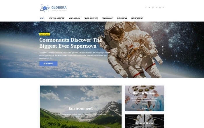 Science News Portal & Magazine WordPress Theme 1.0.0