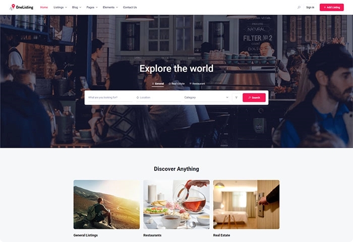 Directorist OneListing Pro – WordPress Theme for Business Directory (Premium) 1.17
