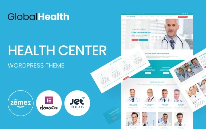 GlobalHealth – Doctor & Medical WordPress Theme 1.0.1