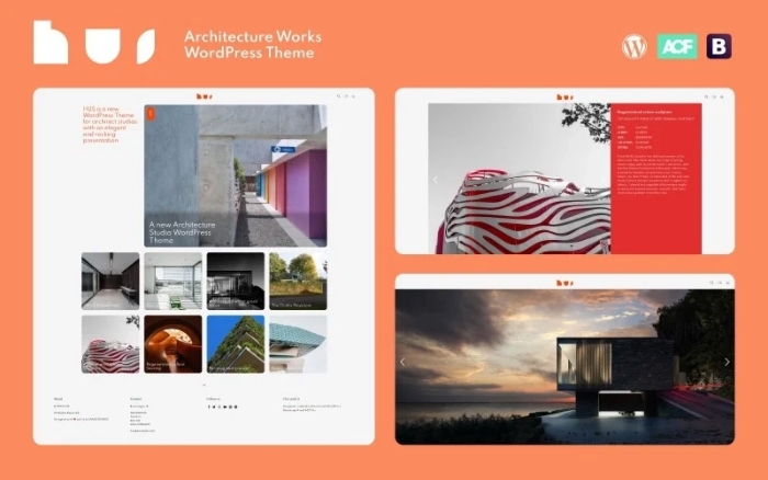 HUS – Architecture Studio Works WordPress Theme 1.0.6