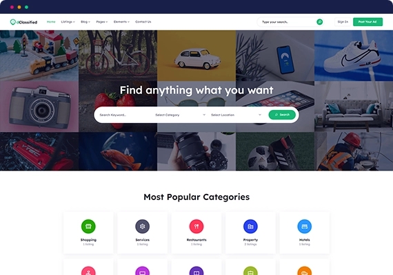 Directorist dClassified – The Best Classified Ads WordPress Theme for Classified Listing Business 1.5