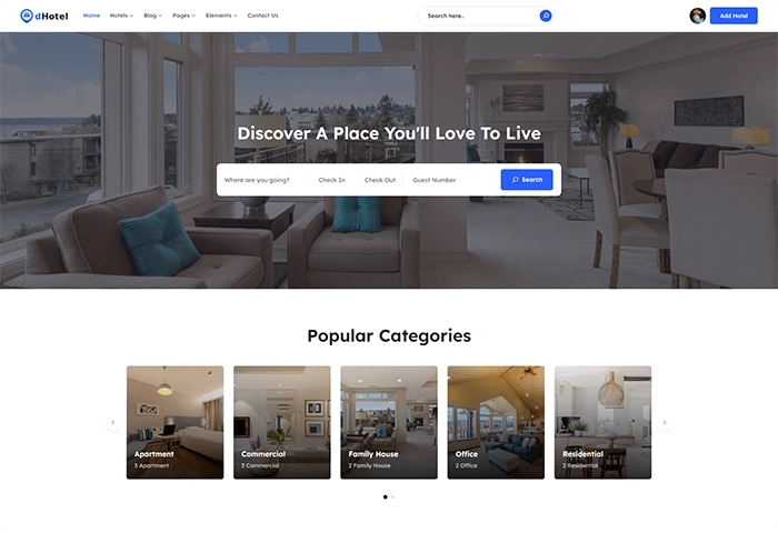 Directorist dHotels – The Best Hotel Directory WP Theme 1.3