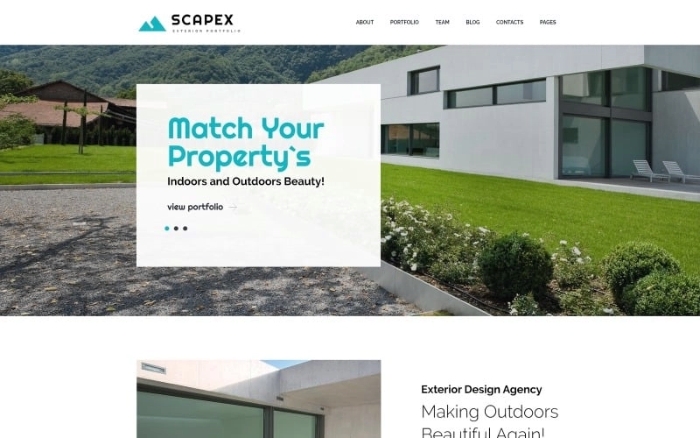 Scapex – Exterior Designer Portfolio WordPress Theme 1.0.0
