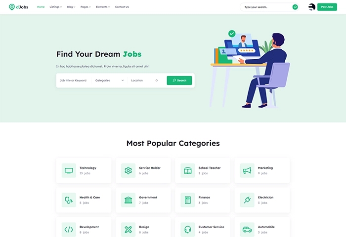 Directorist dJobs - The Best Job Directory WP Theme 1.0