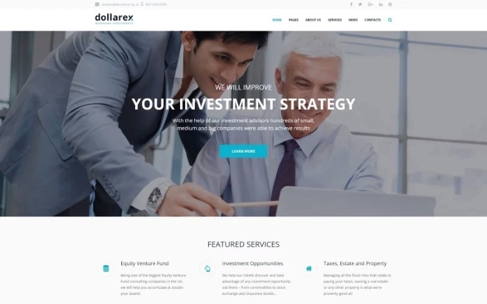 Dollarex – Investment Company & Finance WP Theme 1.0.0