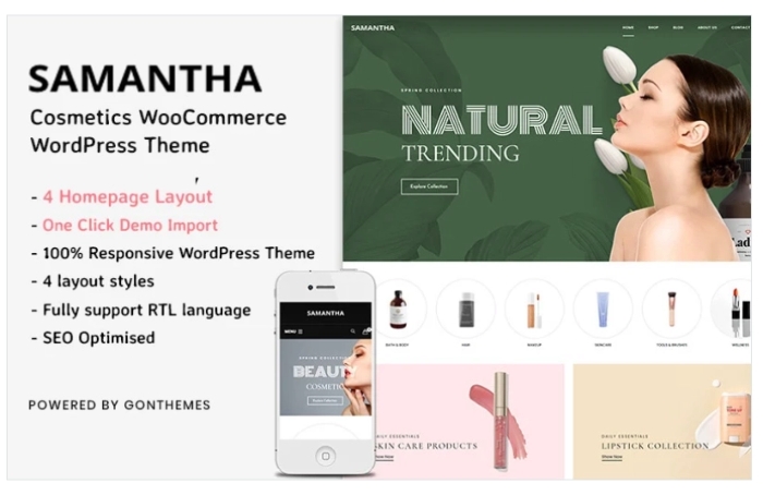 Samantha – Cosmetics WooCommerce WordPress Theme 1.0.0