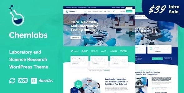 Chemlabs – Laboratory & Science Research WP Theme 1.0.3