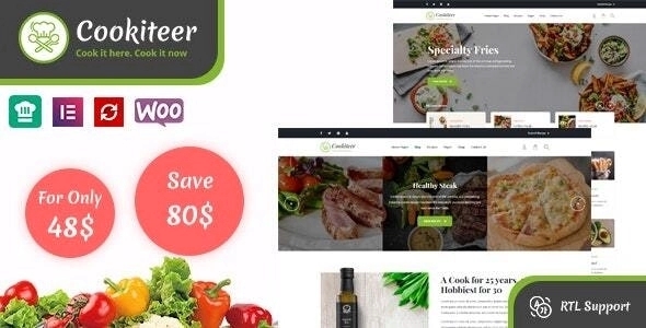 Cookiteer – Food & Recipe WordPress Theme 1.4.8