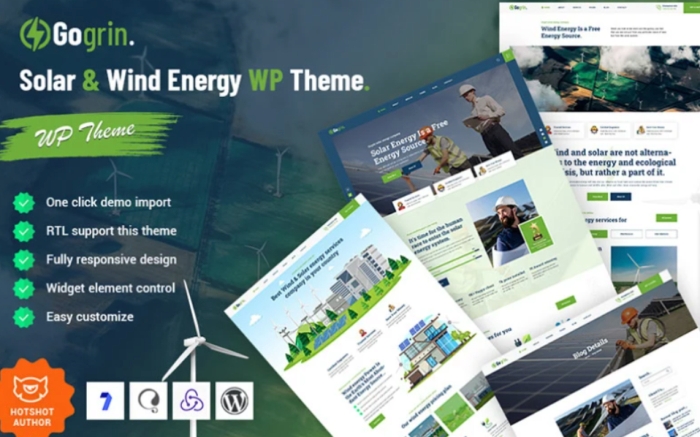 Gogrin – Solar & Wind Energy WordPress Theme 1.0.0