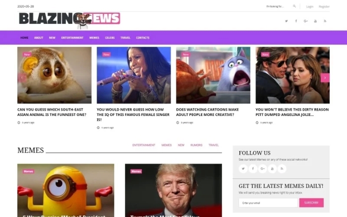 BlazingNews – News Magazine Responsive WordPress Theme 1.0.0