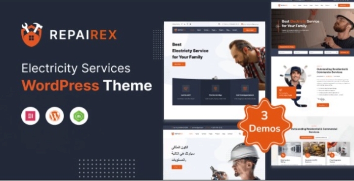 Repairex – Electricity Services WordPress Theme + RTL 1.0.0