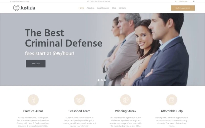 Justizia – Lawyer Services Responsive WP Theme 1.0.0