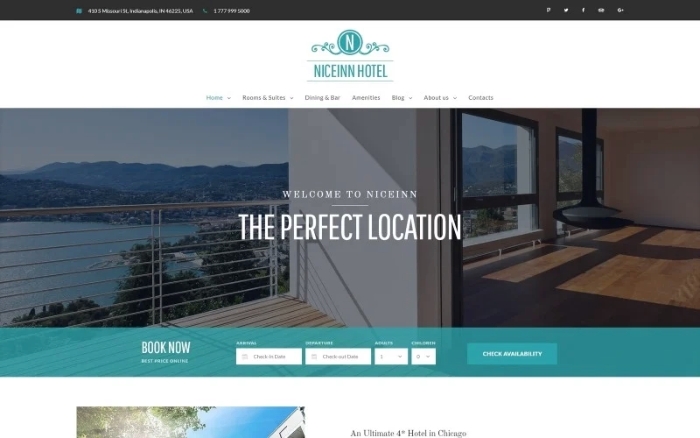 NiceInn – Small Hotel Responsive WordPress Theme 1.0.0