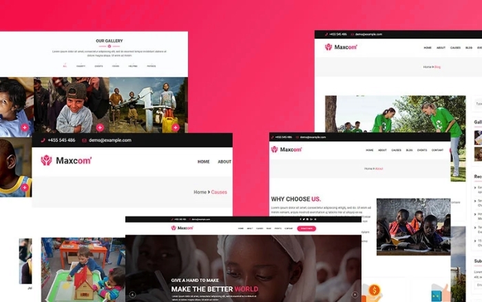 Maxcom -Nonprofit Charity WordPress Theme 2.0.0