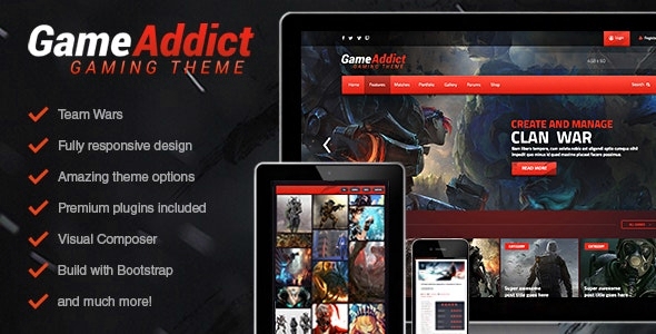 Game Addict - Clan War Gaming Theme 3.5