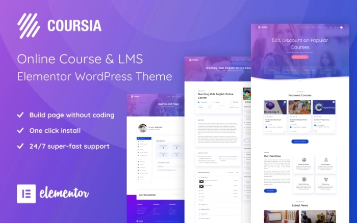 Coursia – Course & LMS WP Elementor Theme 1.1.0