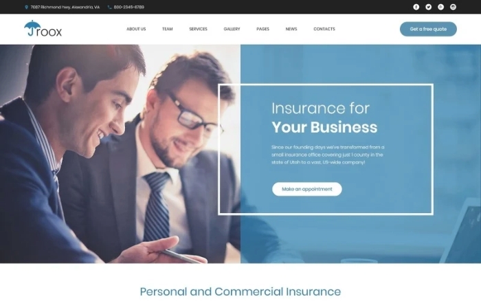 Roox – Insurance WordPress Theme 1.0.0