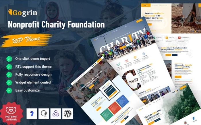 Gogrin – Charity Foundation and Nonprofit WP Theme 1.0.0