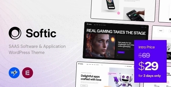 Softic – SAAS Software & Application WordPress Theme 1.7.0