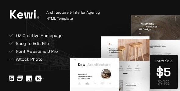 Kewi – Architecture & Interior Agency WordPress Theme 1.0