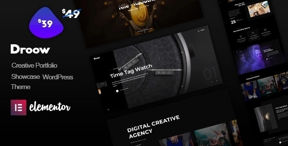 Droow – Ajax Portfolio WordPress Theme 1.3.0