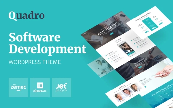 Quadro – Software Company WordPress Theme 1.0.1
