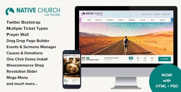 Native Church – Multi Purpose WordPress Theme 4.6.4