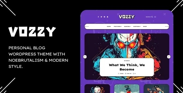 Vozzy – Modern & Neobrutalism WordPress Theme 1.02