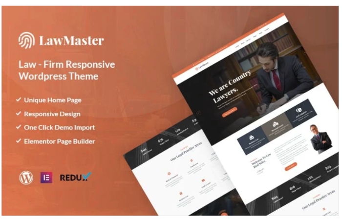 Lawmaster- Lawyer Attorney and Law Office WordPress Theme 1.0.1