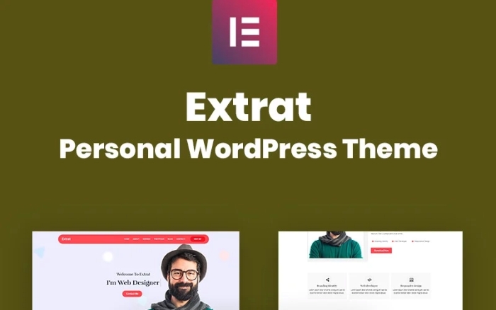 Extrat – Personal Portfolio Responsive WP Theme 1.0.0