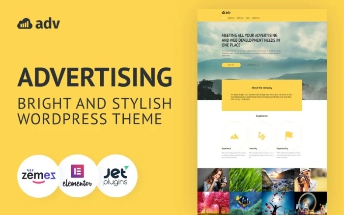 Adv - Bright And Stylish WordPress Advertising WP Theme 1.0.1
