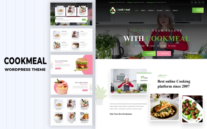 Cookmeal – Cooking and Recipe WordPress Theme 1.0.0