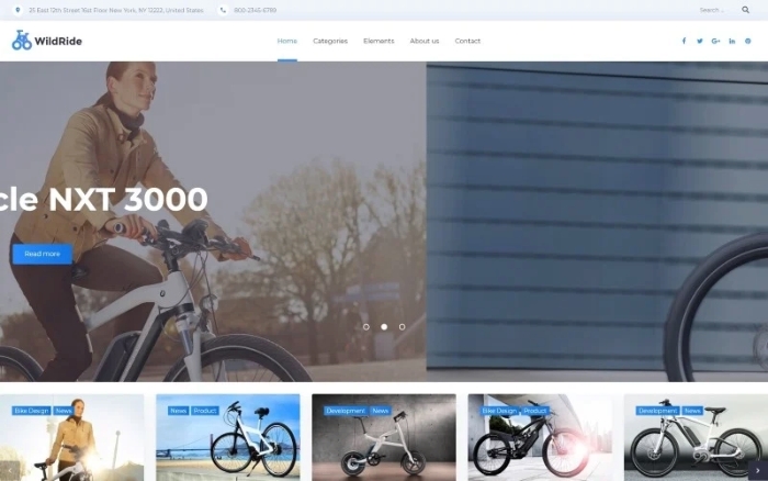 WildRide – Sports Bicycle WordPress Theme 1.0.0