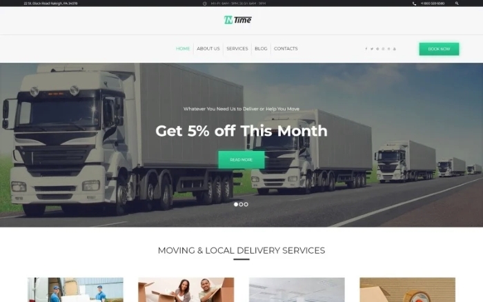 InTime – Delivery Services WordPress Theme 1.0.0