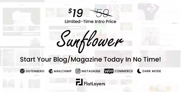 Sunflower – Modern Lightweight & Multipurpose WordPress Blog Theme 1.2