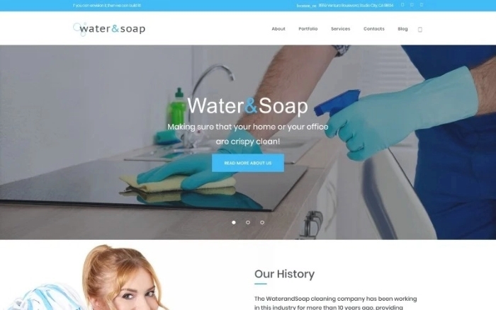 Water And Soap – Cleaning Service CompanyWP Theme 1.0.0
