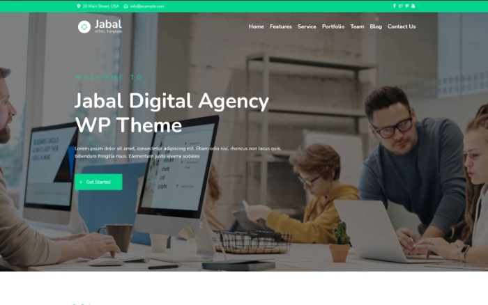Jabal – Digital Agency One page WordPress Theme 1.1