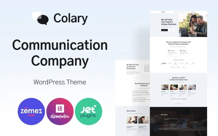 Colary – Communication Company WordPress Theme 1.0.1