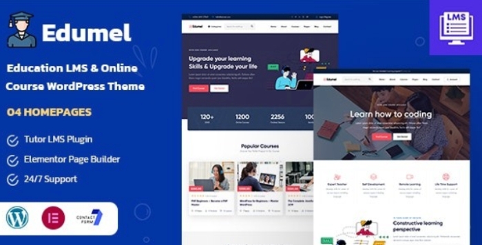 Edumel- Education LMS WordPress Theme 1.0.0