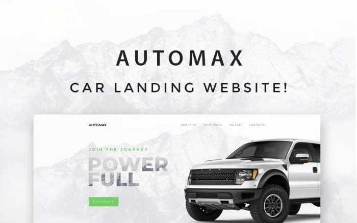 Automax – Car Landing Responsive WordPress Elementor Theme 1.0.0