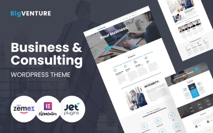 BigVenture – Business & Consulting WordPress Elementor Theme 1.0.1