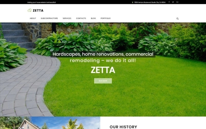 Zetta - Exterior Garden & Landscape WordPress Theme 1.0.0