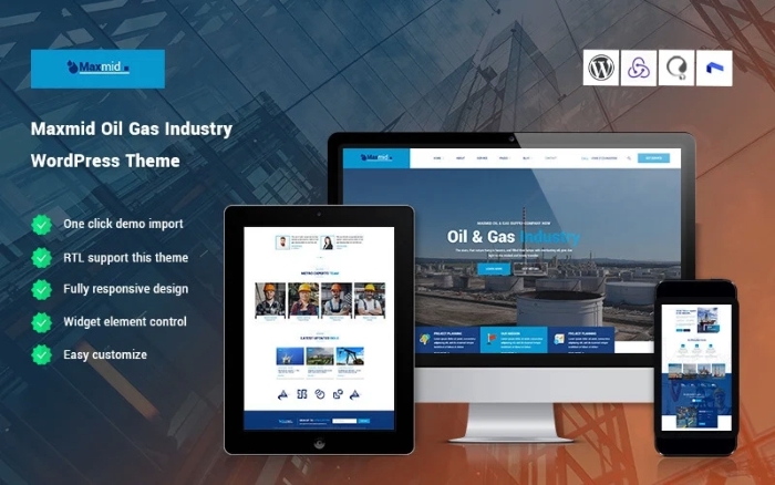Maxmid – Oil & Gas Industry WordPress Theme 1.0.0