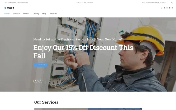 Volt – Local Electrical Service WordPress Theme 1.0.0