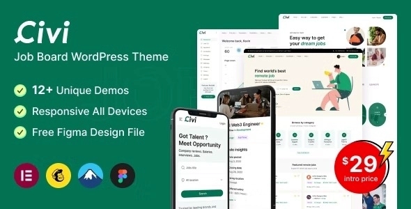 Civi – Job Board WordPress Theme 2.0.9